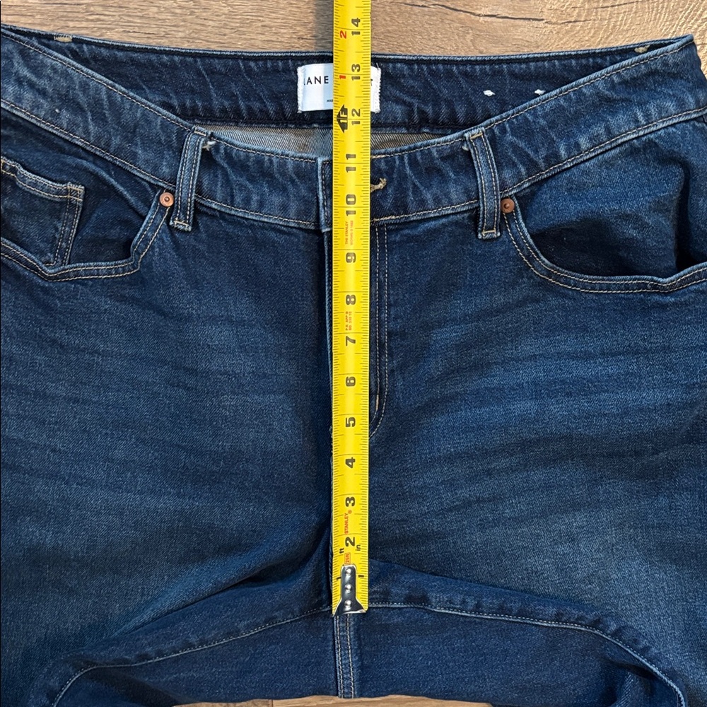 Lane Bryant Mid Rise Boyfriend Women 12L (12 Long) Blue Jeans 5 Pocket Denim - Picture 5 of 8